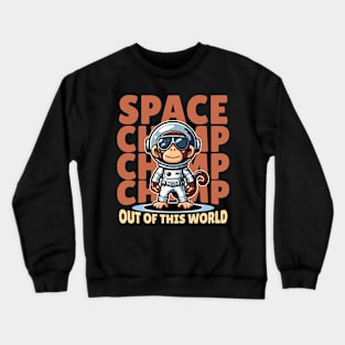 Space monkey astronaut chimp Crewneck Sweatshirt